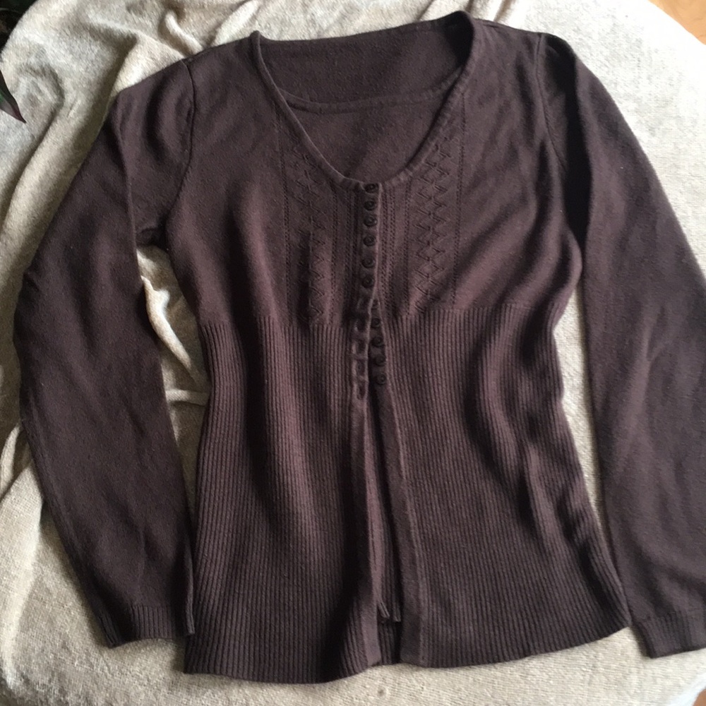 Faux Layered Brown Sweater